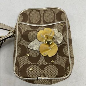 Coach Canvas Floral Wristlet digital camara pouch- SOLD-Mercari